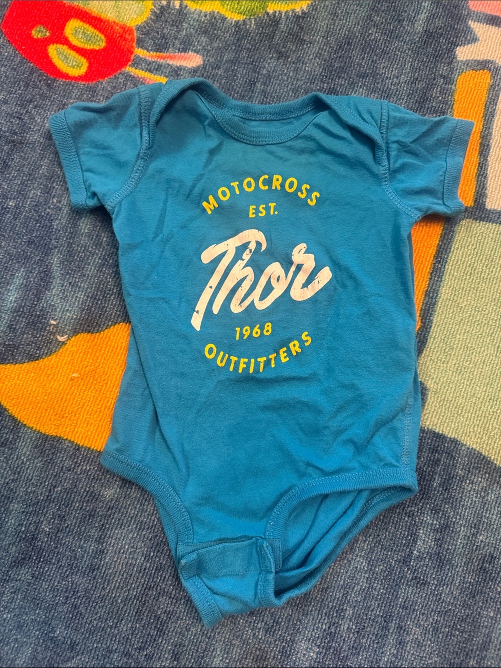 Thor Blue Motocross Baby Onesie